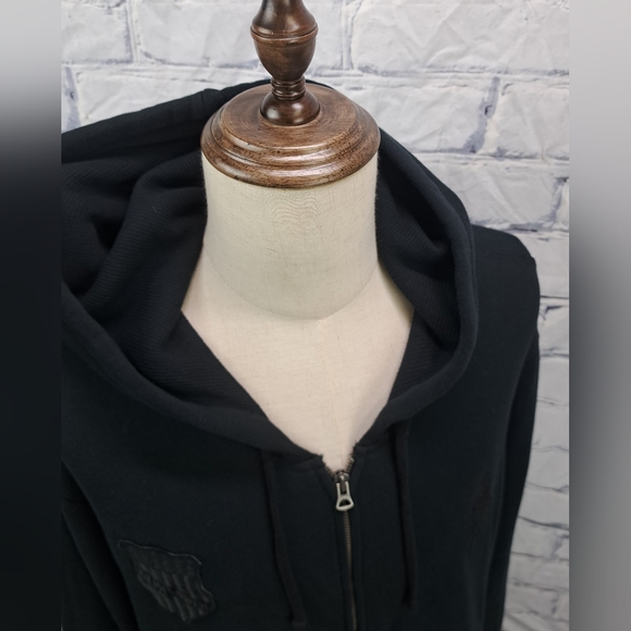 Polo Ralph Lauren Full Zip Sweater All Black Big Pony Flag Hoodie 2XL XXL 3XL - Picture 8 of 16